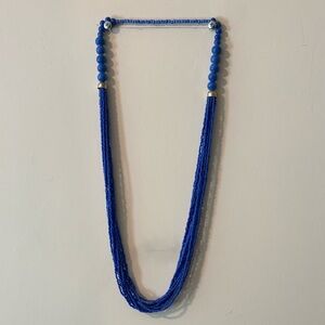 Blue Multi-Strand Beaded Necklace - Women Jewelry